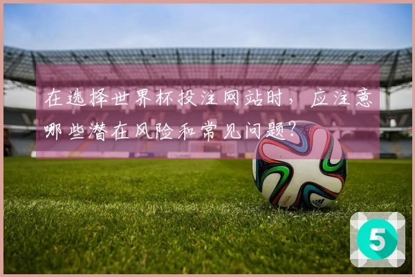 在选择世界杯投注网站时，应注意哪些潜在风险和常见问题？